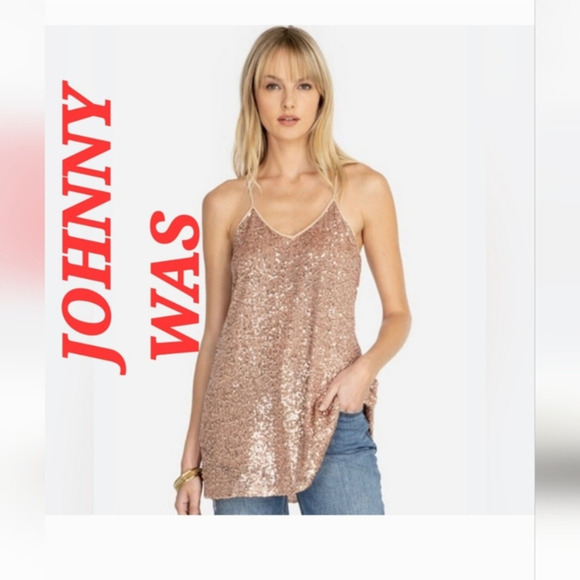 JOHNNY WAS FIONASEQUINCAMI‎ ROSE GOLD SIZE XS - Picture 1 of 4